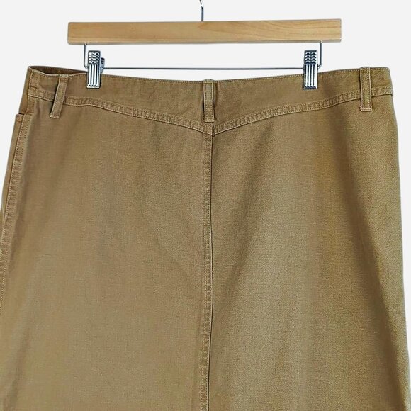 Vintage Y2K Old Navy Khaki Midi Suede Lace Up Front Skirt Bella Swan Core Skirt - Picture 5 of 10